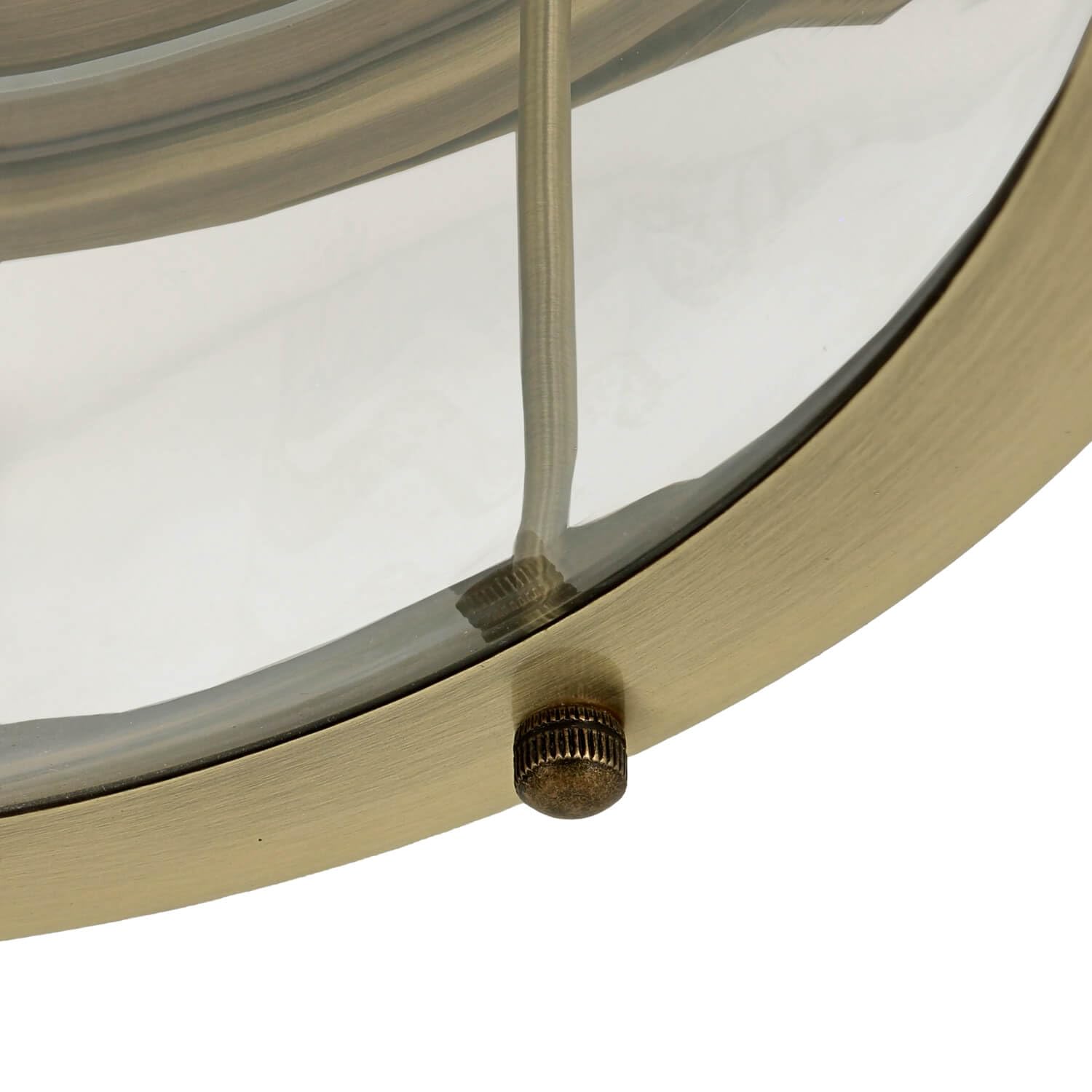 Licht-Erlebnisse Lampada da bagno a soffitto Ø 35 cm rotonda H: 14,5 cm IP44 in ottone anticato per 2x E27 plafoniera bagno lampada da soffitto bagno