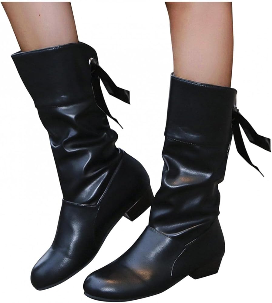 mid calf dress boots low heel