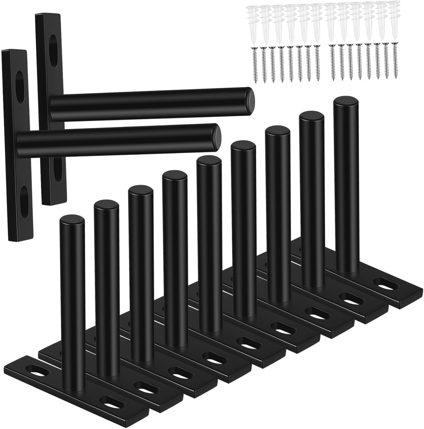 10pcs Floating Shelf Brackets Iron Angle Brackets for Wall Shelves Strong and Stable for Home Decor Modern Design for Bookshelves and More