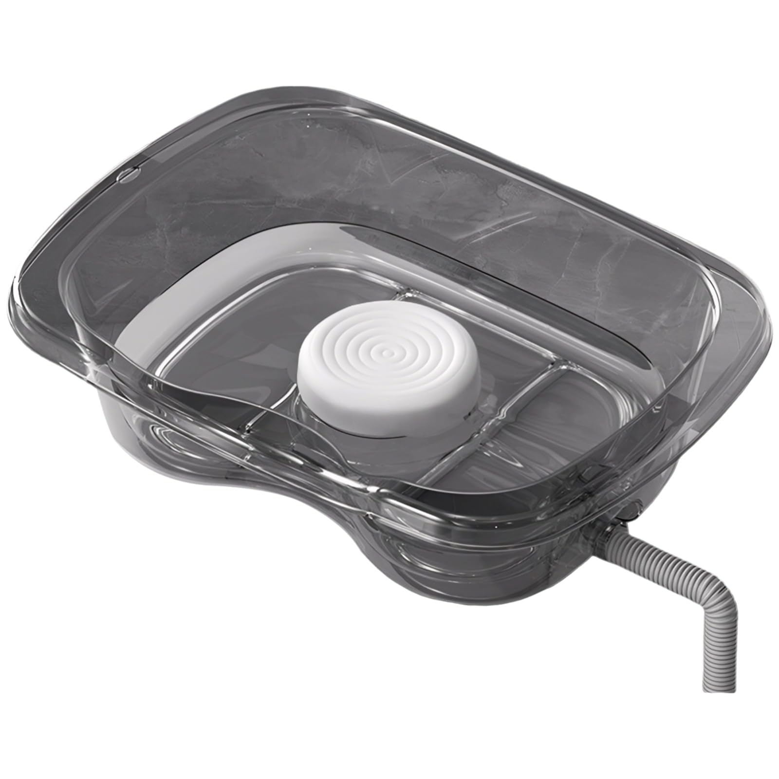 Lavabo portátil para postrado en cama, bandeja de lavado de cabello para personas mayores en casa, compañero de champú para movilidad limitada con soporte para el cuello, manguera de drenaje extendida
