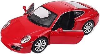 Scale 1:36 for Porsche 911 Carrera S Sports Car Pull Back Car Metal Alloy Toy Car Decorative Gift (Color : Red)
