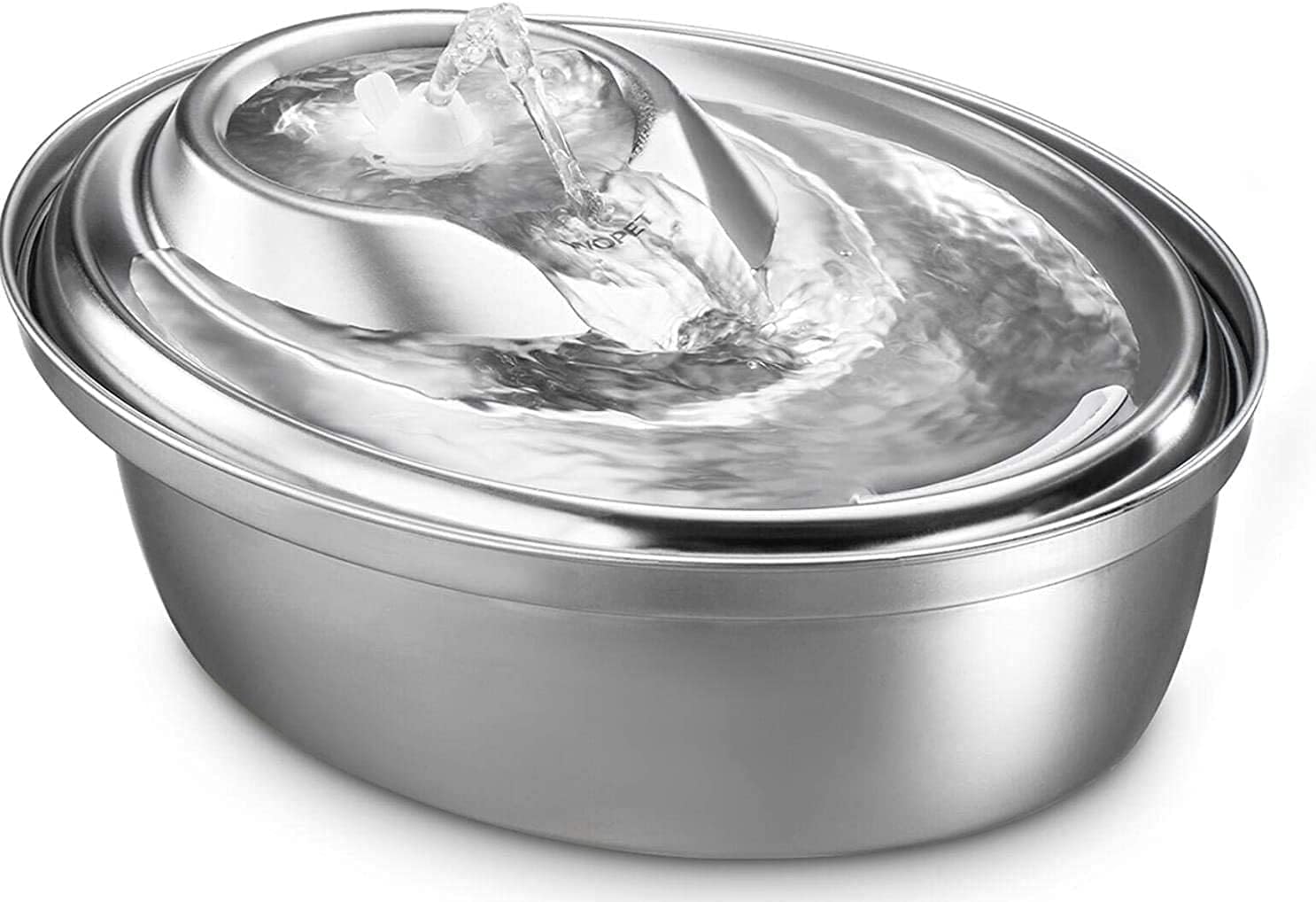 WOPET Cat Water Fountain Stainless Steel,Pet Fountain Dog Water Dispenser, Pet Drinking Fountain with 3 Replacement Filters for Dogs, Cats, Birds and Small Animals
