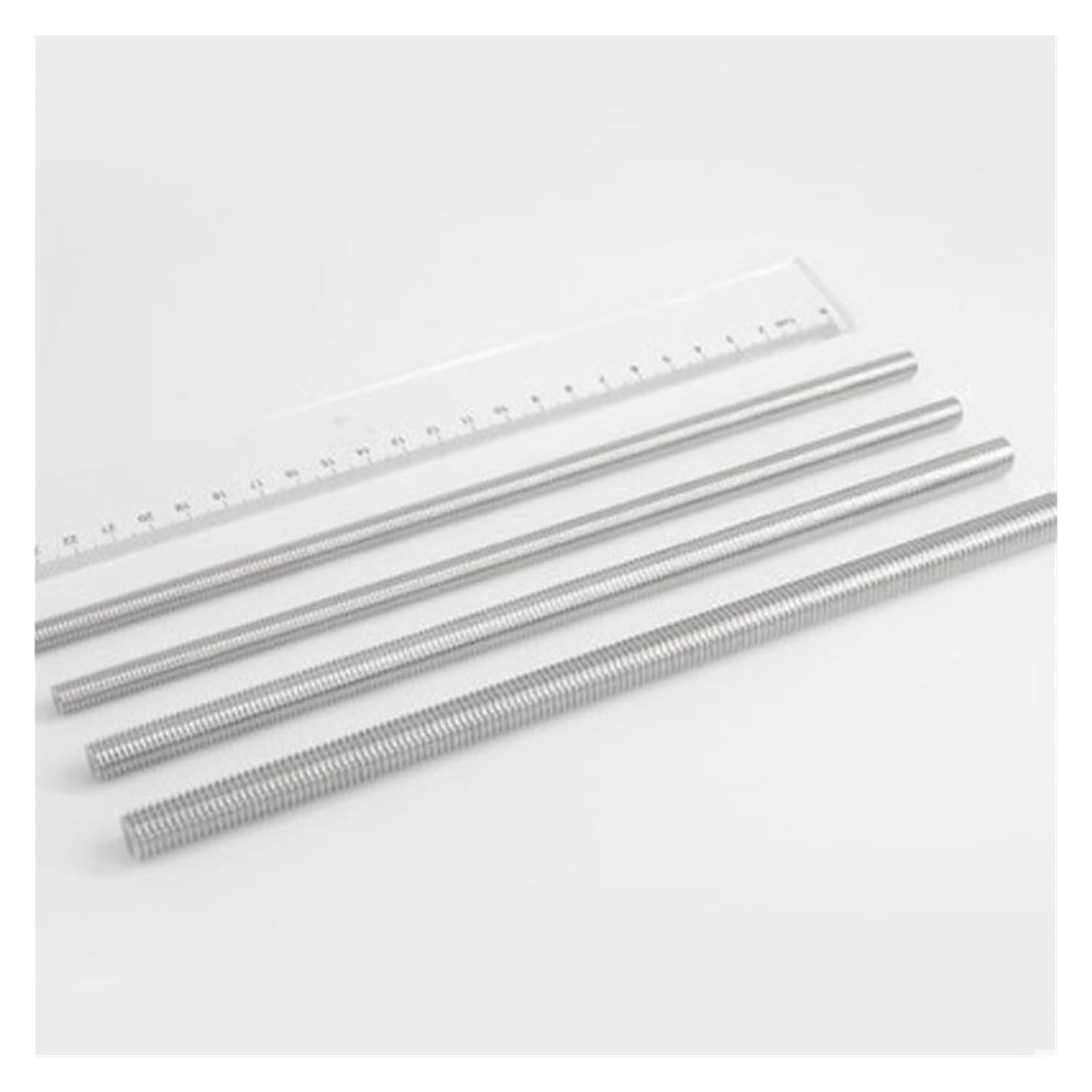 M2/2.5/3/4/5/6/8/10/12,304 Stainless Steel Fully Threaded Rod Fasteners Silver Tone(M3X150 5pcs)