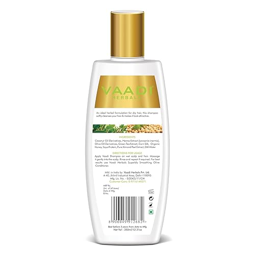 Miniatura 2 de Vaadi Herbals Heena - Champú suavizante con extractos de té verde, sin parabenos, sin sulfatos, tratamiento del cuero cabelludo adecuado para todo