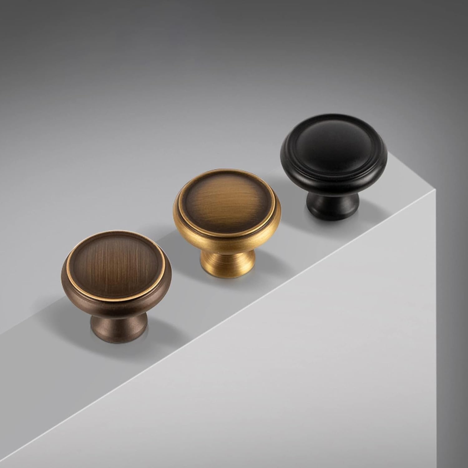 Cabinet Pulls,8 Pack Brushed Brass Drawer Handles,96mm Hole Center Vintage Bar Furniture Hardware Handles with Screws for Kitchen Bedroom Bathroom Dresser and Cupboard(Color:Matte Black,Size:Single ho