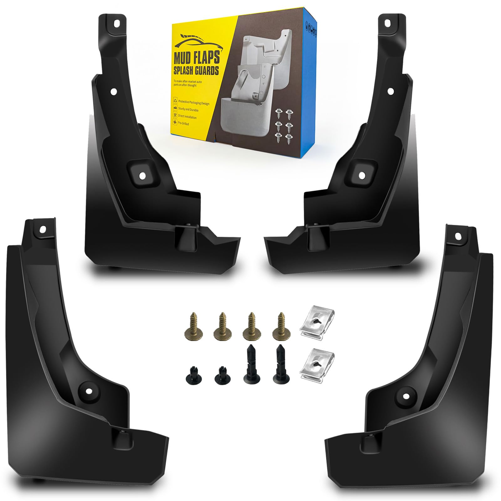 Mud Flaps Fit for 2020-2023 Toy-ota RAV4 2.5L (Not Prime; Not Fit Submodel:TRD Off-Road/Adventure; Not Fit Side Skirts), Dedicated Mudguard for Four Seasons Universal Protection, Front and Rear