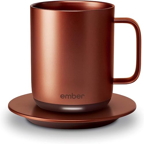 Ember Taza inteligente de control de temperatura 10 onzas 1 hora de duración de la batería cobre taza de café con calefacción controlada por