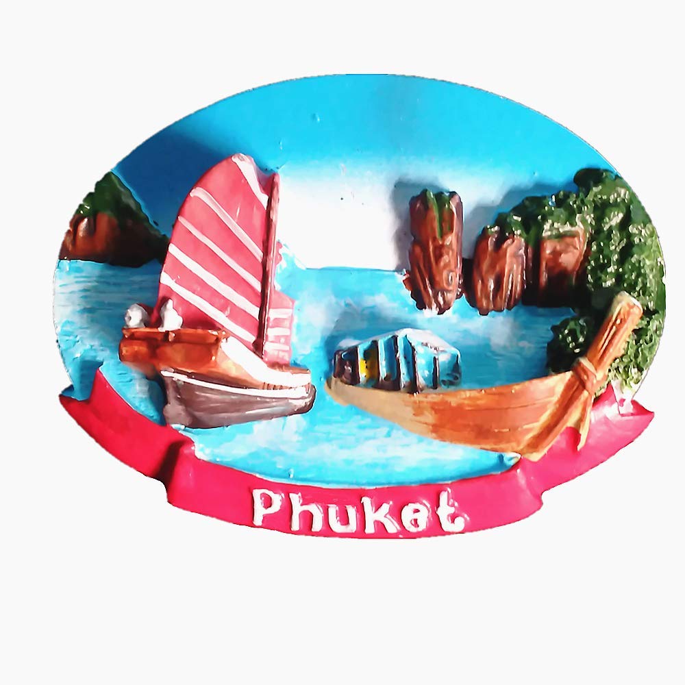 Muyu Magnet Souvenir Phuket Island Thailand 3D Fridge Tourist Gift Home Kitchen Decoration ic Sticker, Phuket Island Thailand Refrigerator Collection