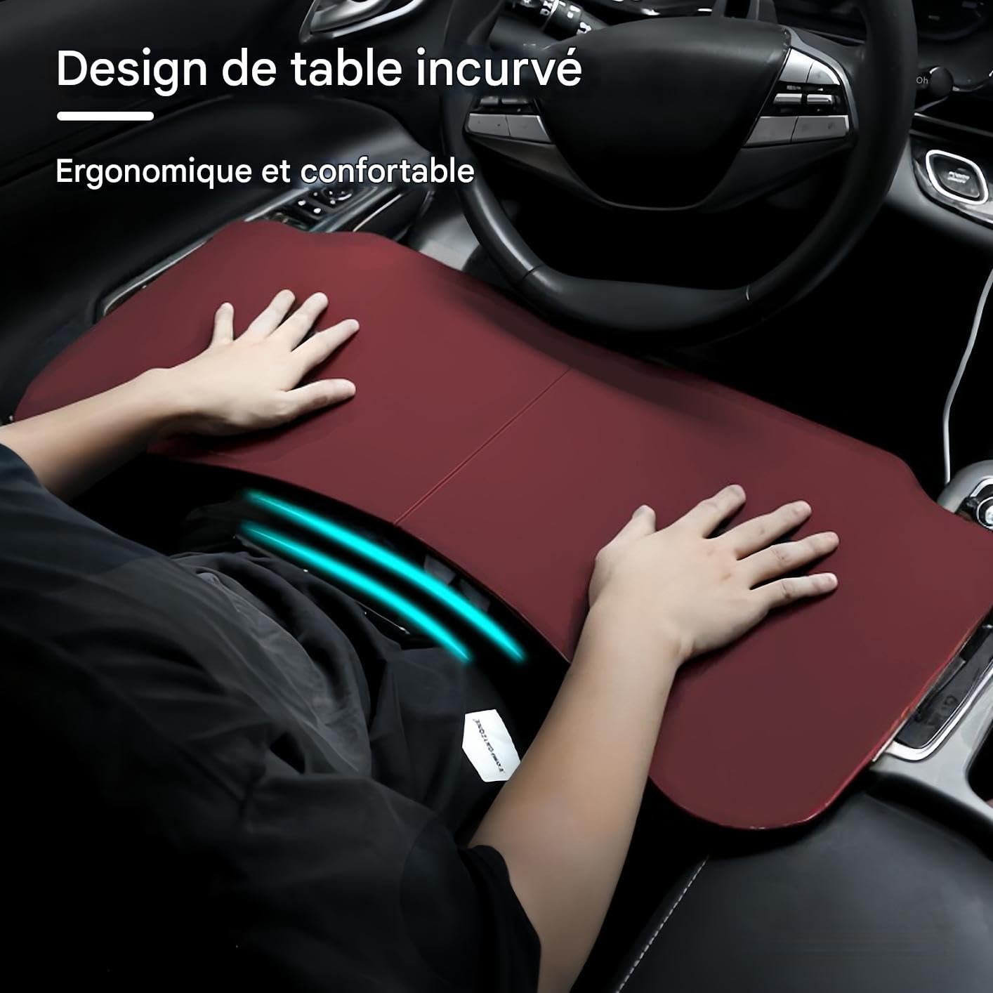 Tavolo da Volante Supporto Organizzatore Portatile Pieghevole | Tavolino da Auto Conducente per Camion, Camping, Pasto, Cibo, Snack, Pranzo, Lavoro, Autisti, Passeggeri, Cibo, Snack,