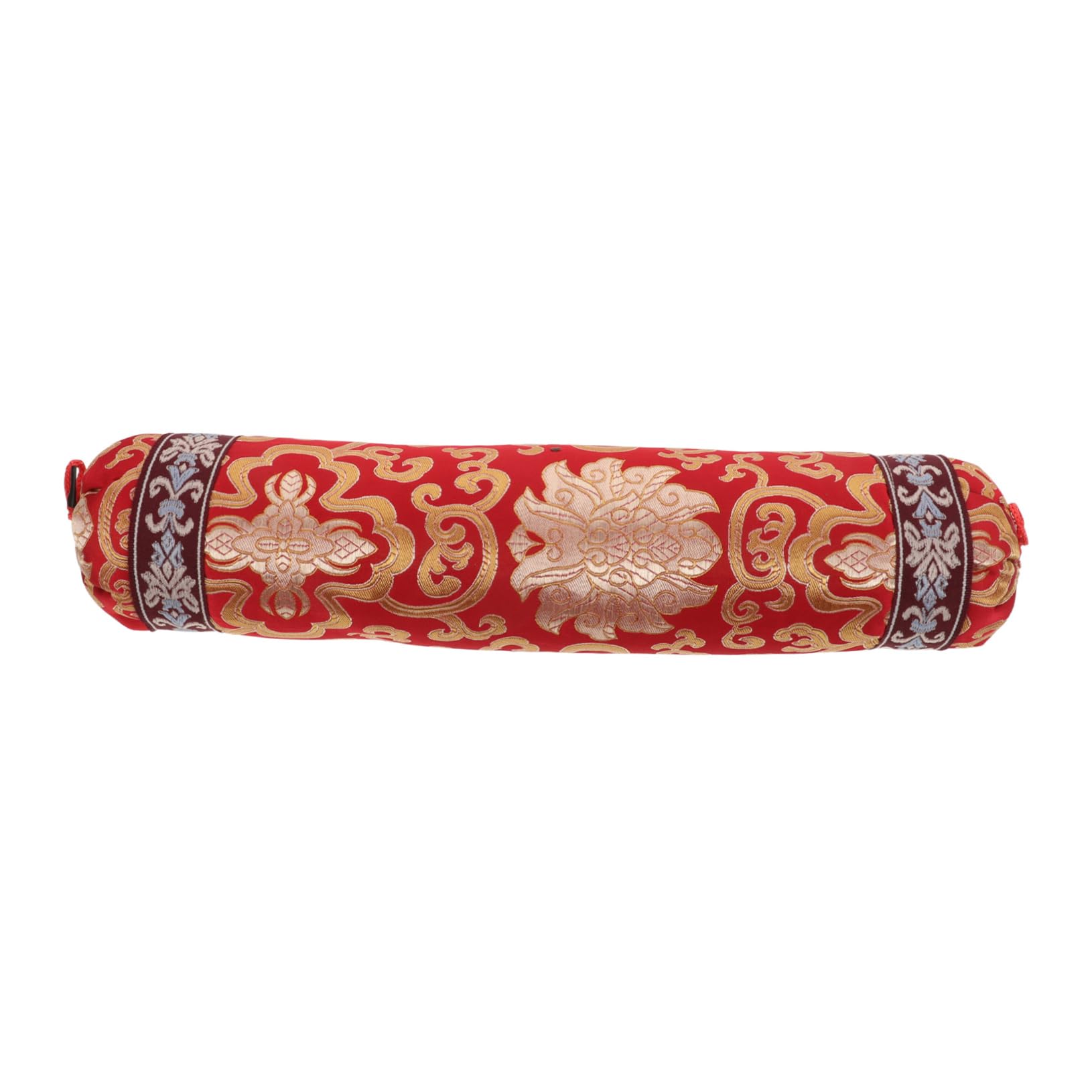 Coussin décoratif chinois classique rouge Amosfun petit rond épeautre lit