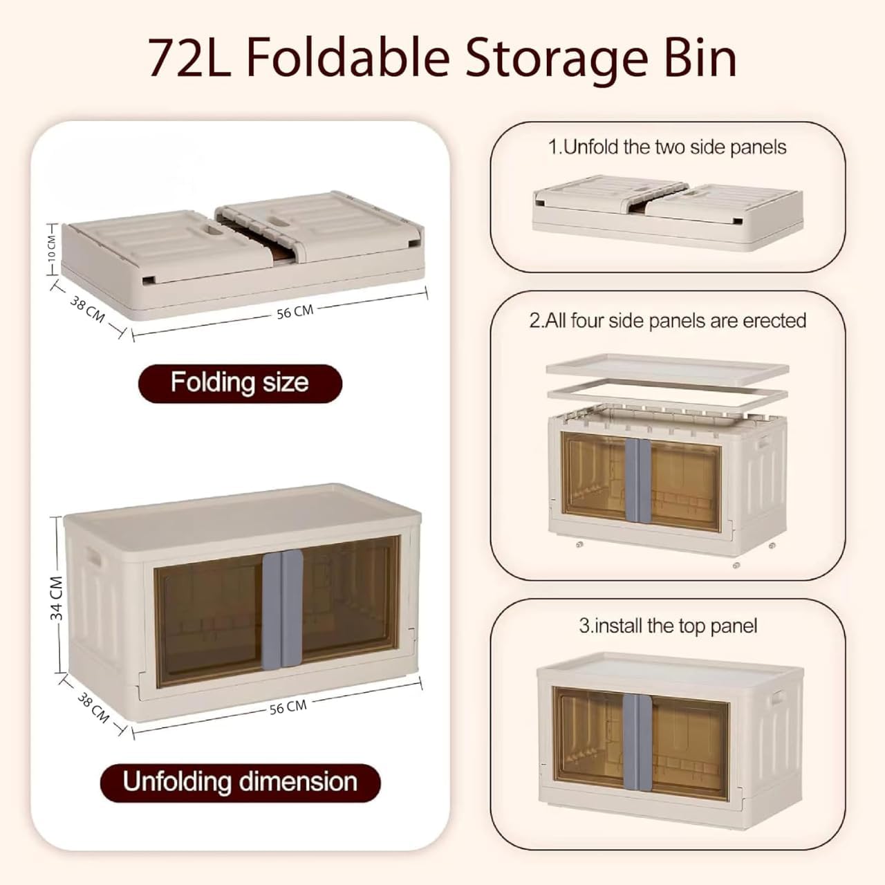 Closet Organizers TEKCOOL 1 Tier Organizer for Clothes/Modular Kitchen Storage Rack/Wardrobe for Cloth/Space Saving Closet for Bedroom/Stackable Cabinet/Almirah for Living Room.