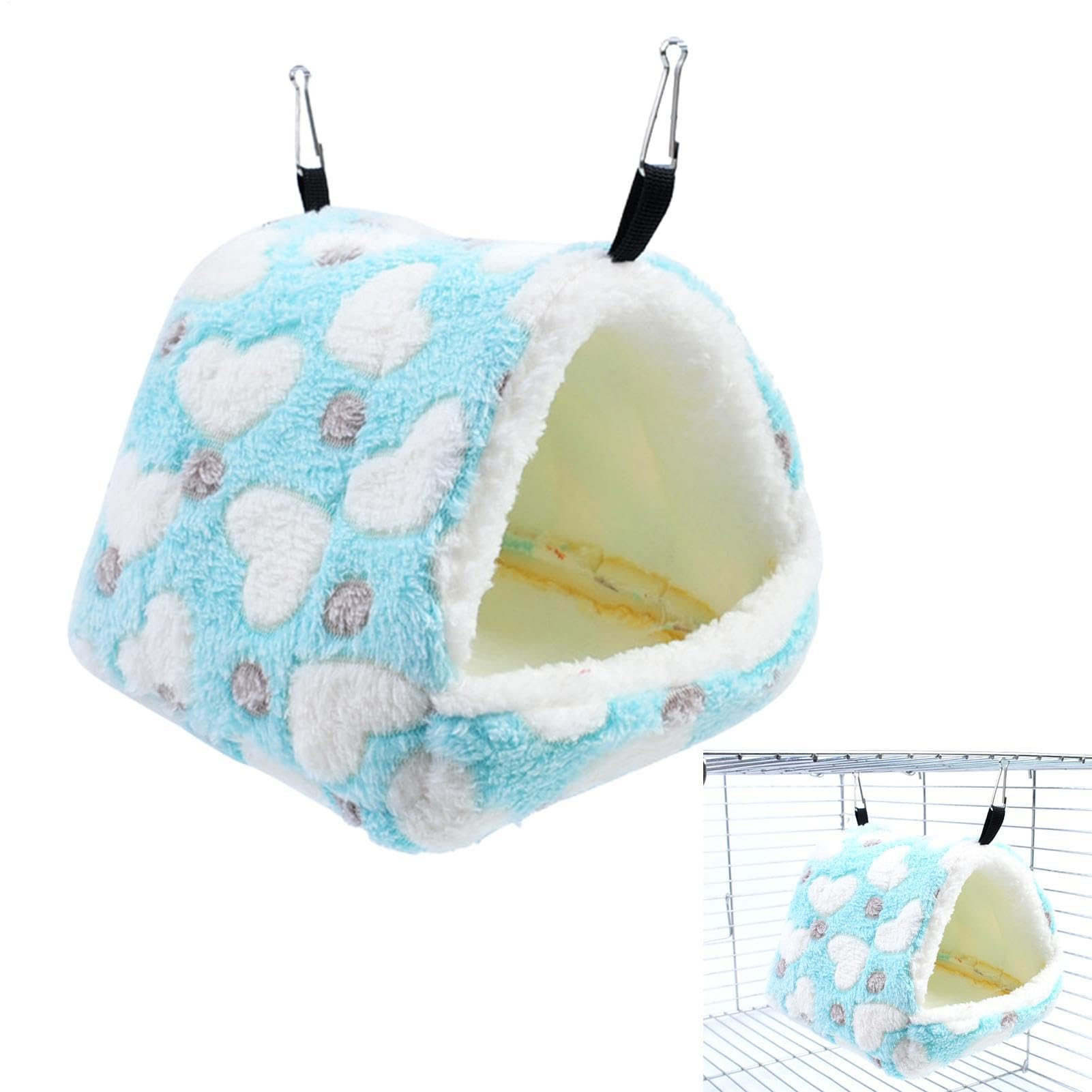 Hamaca De Felpa Para Loros, Hamaca De Felpa Para Pájaros, Jaula Para Dormir Con 2 Ganchos, Cama Para Pájaro Para Jaula, Nidos Hamacas Cálido De Invierno Para Pájaros Pequeños, Periquitos, Cacatúas — view 10