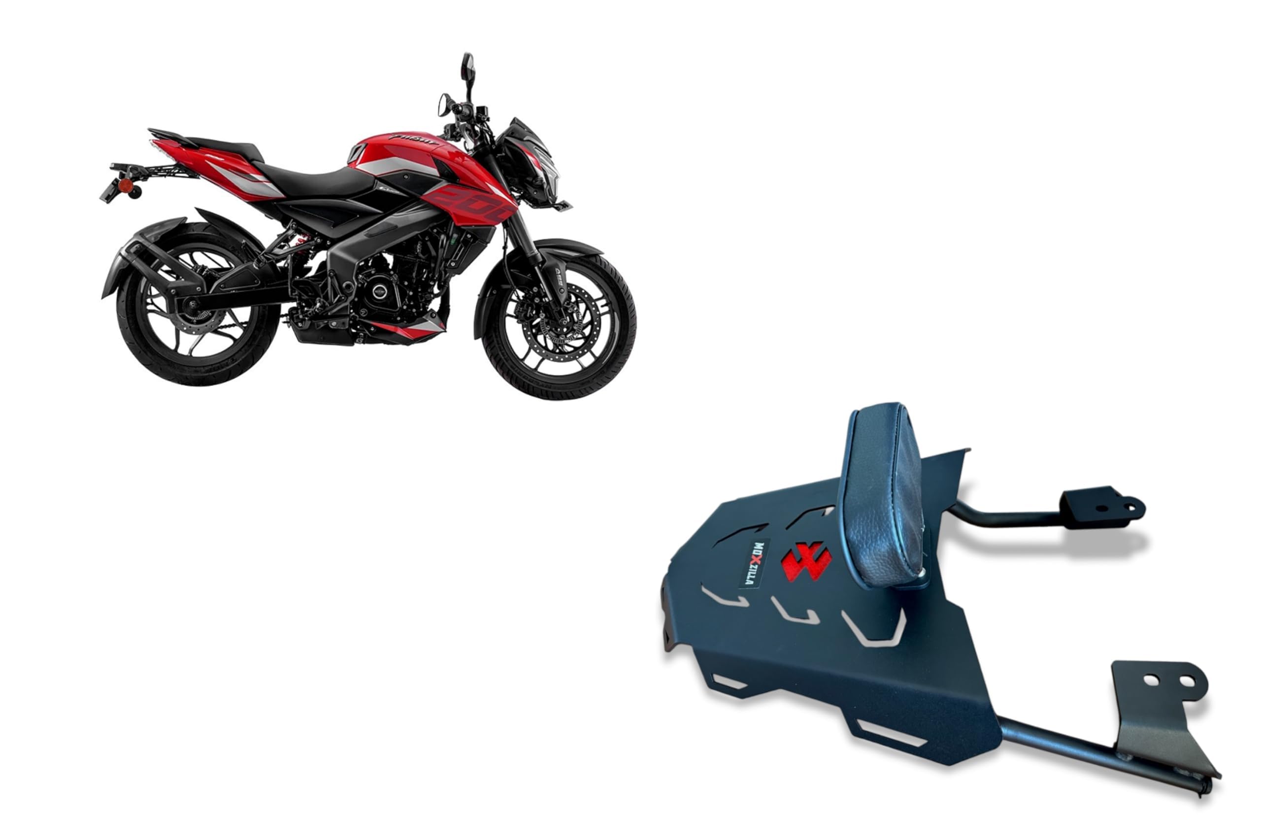 MOXZILLA Pulsar NS200/NS160/NS125 TOP Rack with Back Rest