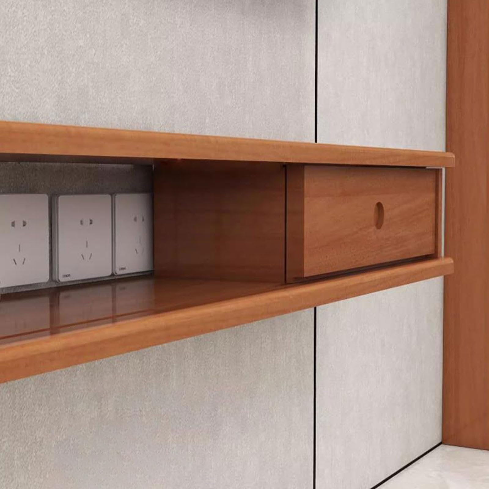 Mobile TV montato a parete Mensola a muro Staffa mobile Mensola TV per Xbox One/Decoder per cavi/Lettore DVD/Console di gioco/Router/Set top box Mensola portaoggetti Supporti TV per soggiorno in legno