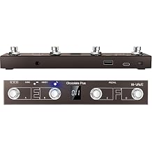 M-VAVE Chocolate Plus Wireless MIDI Foot Controller, Bluetooth MIDI Footswitch with 4 Buttons, Rechargeable, APP Control for Page Turner, DAW, Loop Pedal, Guitar Effects Brown