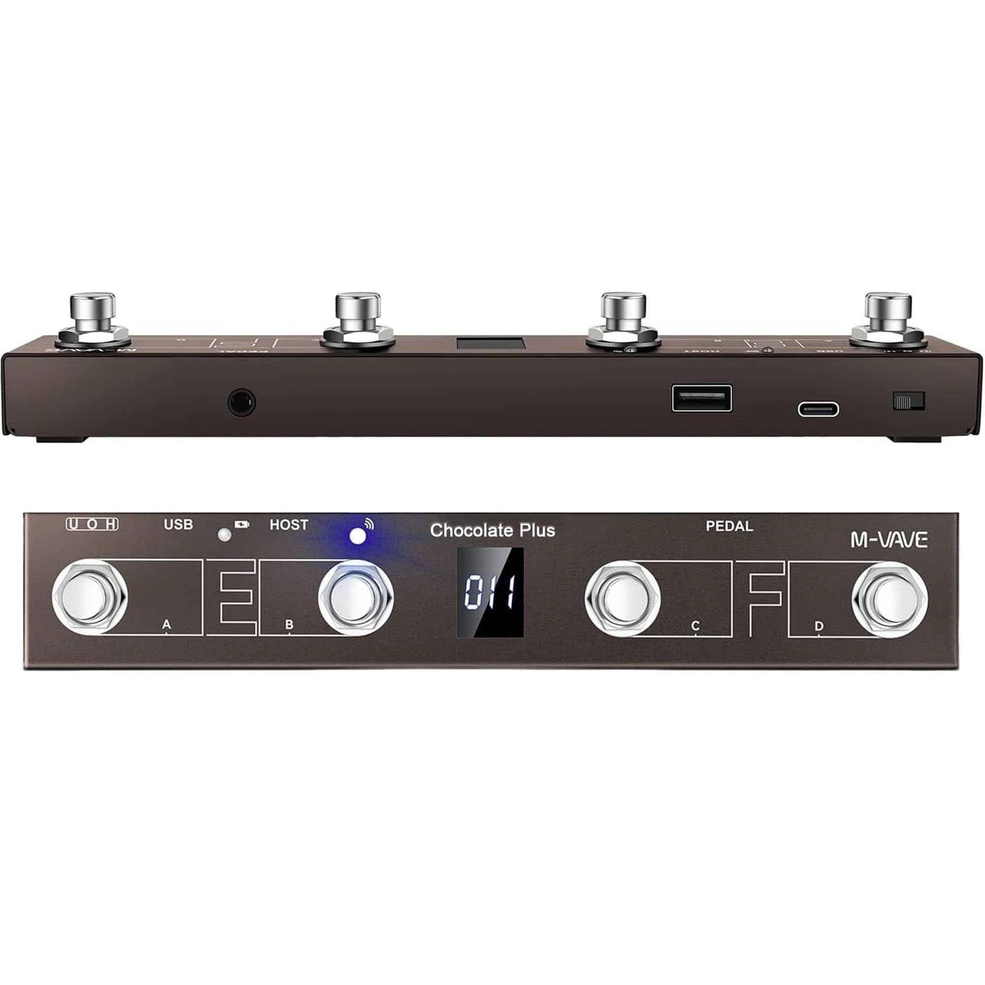 M-VAVE Chocolate Plus Wireless MIDI Controller, 4-Button Footswitch USB