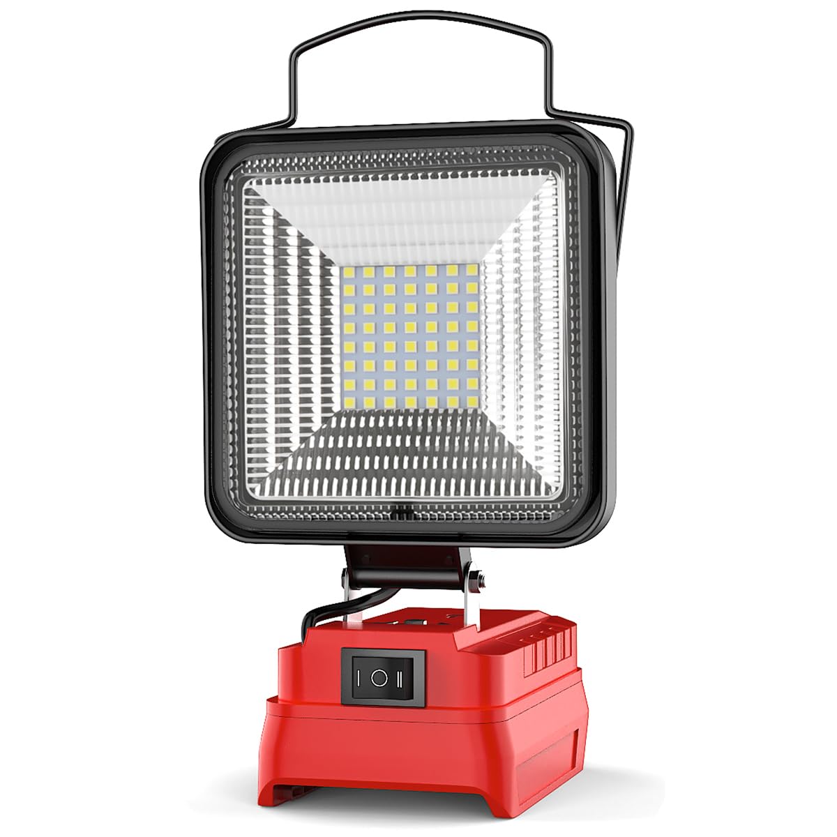 Akku Lampe für Einhell PXC 18V Akku（Ohne Akku）48W 4800LM Led Arbeitsleuchtemit 2 USB, Baustellen Lampe für Camping, Autoreparaturen 56 LED