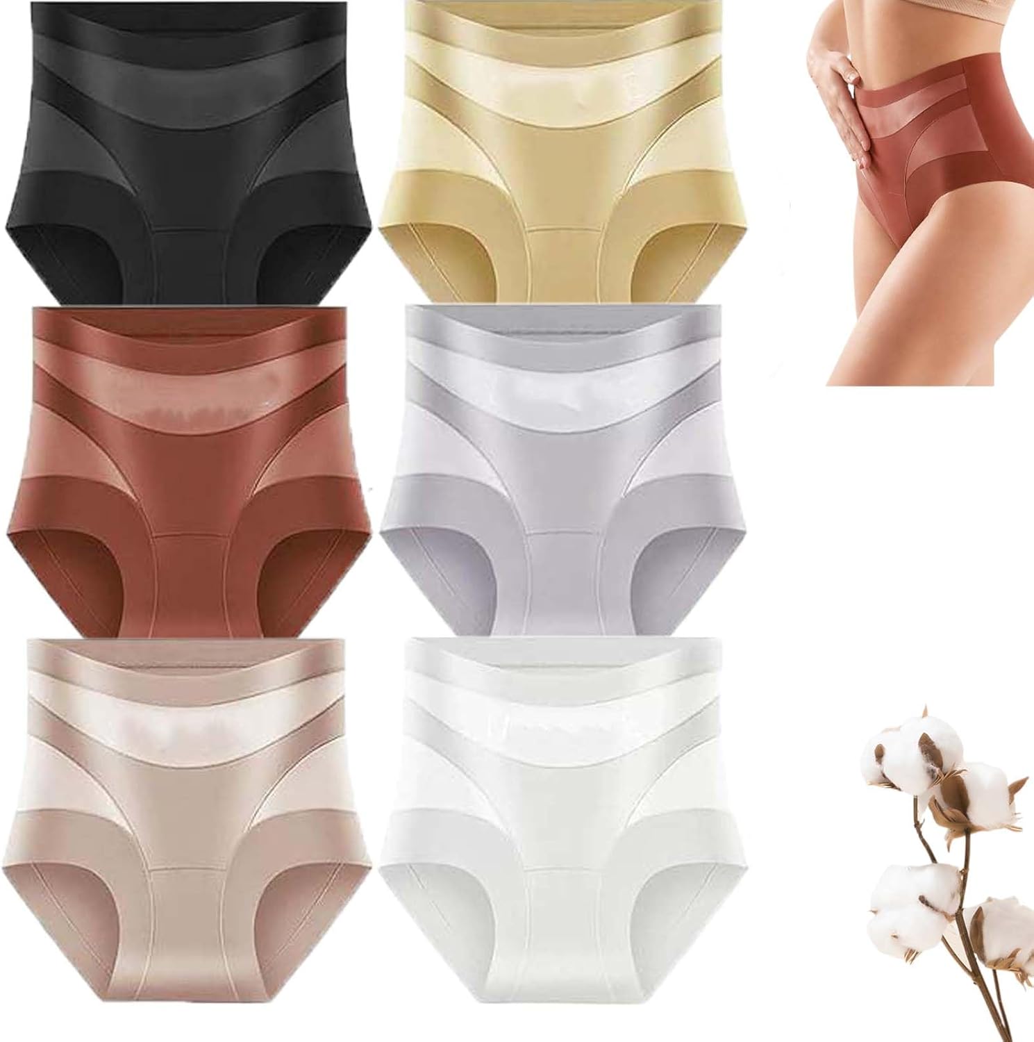 2026 Underwear Tummy Control For Women,High-Waist Seamless Panties Breathable Silky Soft