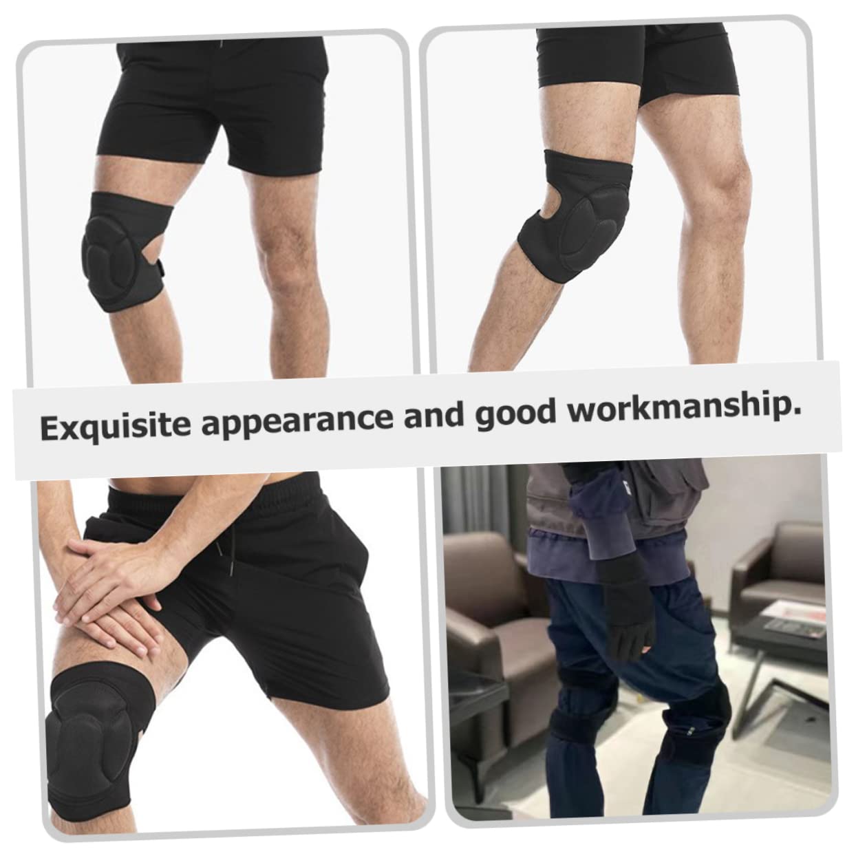 PartyKindom 2Pcs Breathable Kneeling Pads for Dance Sports Non Slip Support Sleeves for Comfort Daily Activities for Dancers Office Workers and Outdoor Enthusiasts