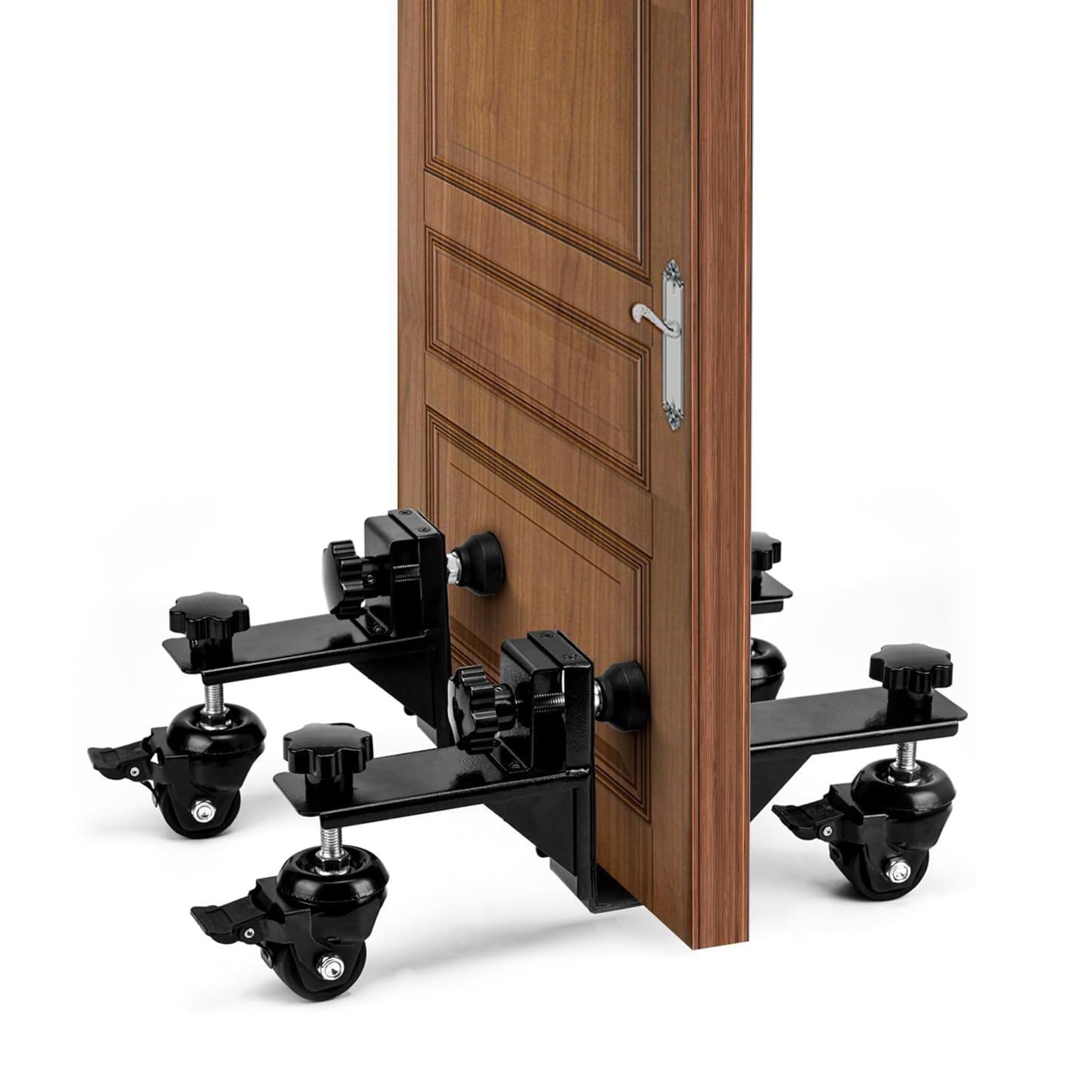 Chariot de porte réglable 226 kg pour pose de menuiserie et panneau d'armoire
