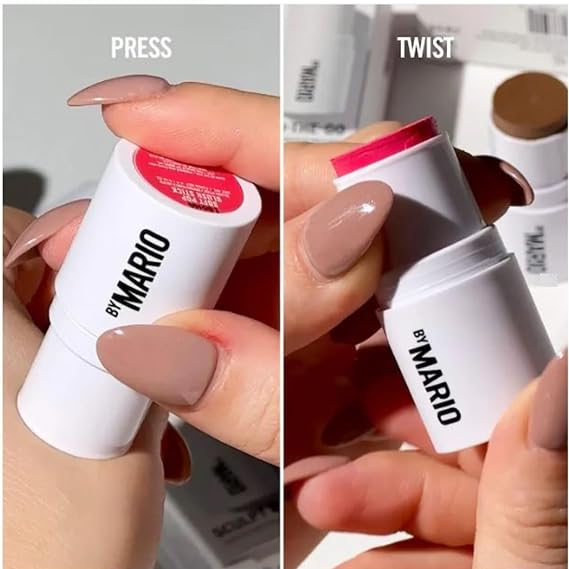 Makeup By Mario Sculpt & Pop On the Go Duo Contour and Blush Stick - Medium/Pale Petal - Warm Golden/Soft Pink