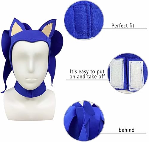Miniatura 6 de Enterizo de The Hedgehog para niño y niña con guantes para la cabeza, traje de cosplay en general, trajes de traje sónico