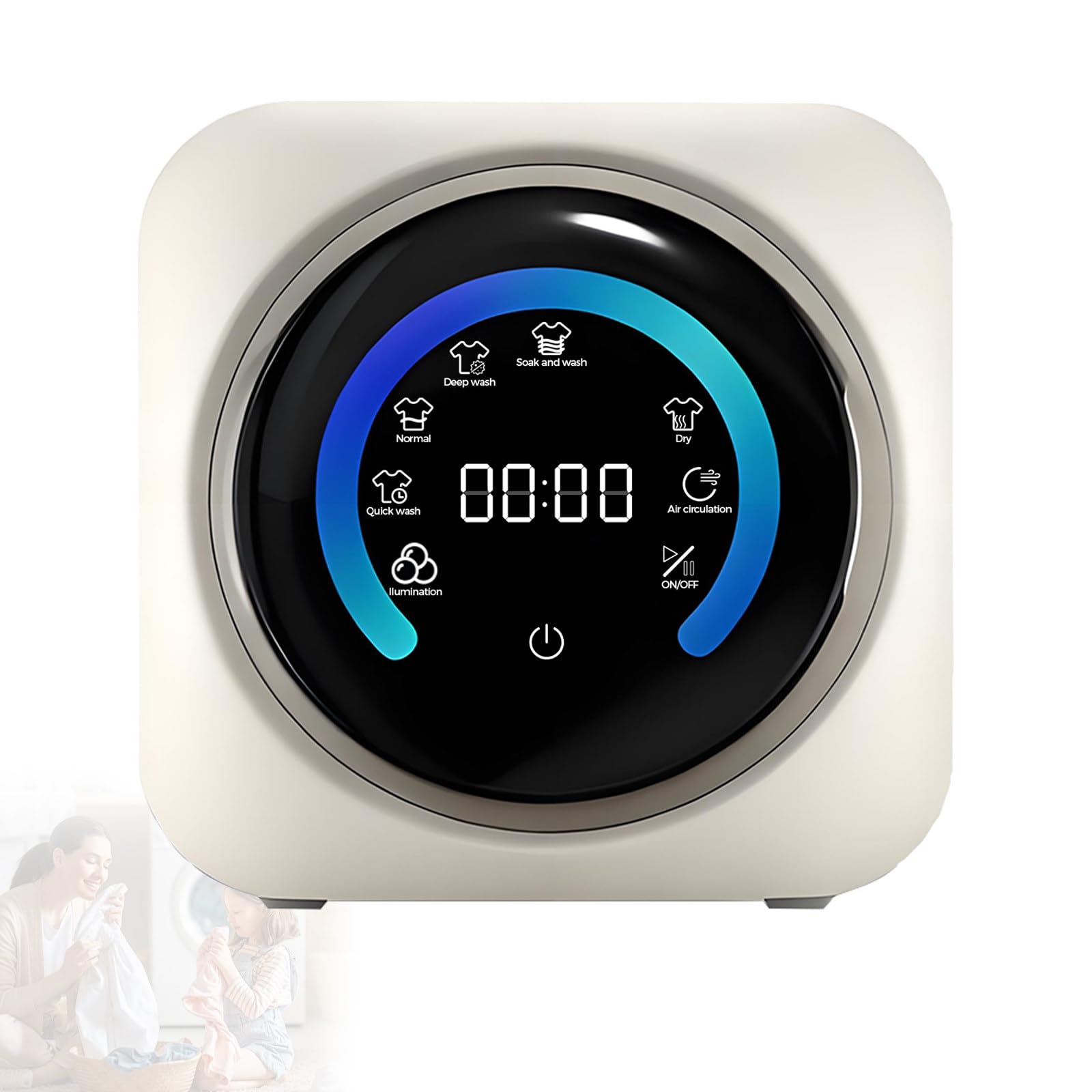 BANGBANGJI Mini Lavadora y Secadora portátil 2 en 1, 3,5 L, de Pared, con Panel de Control LCD para Dormitorio WallMount