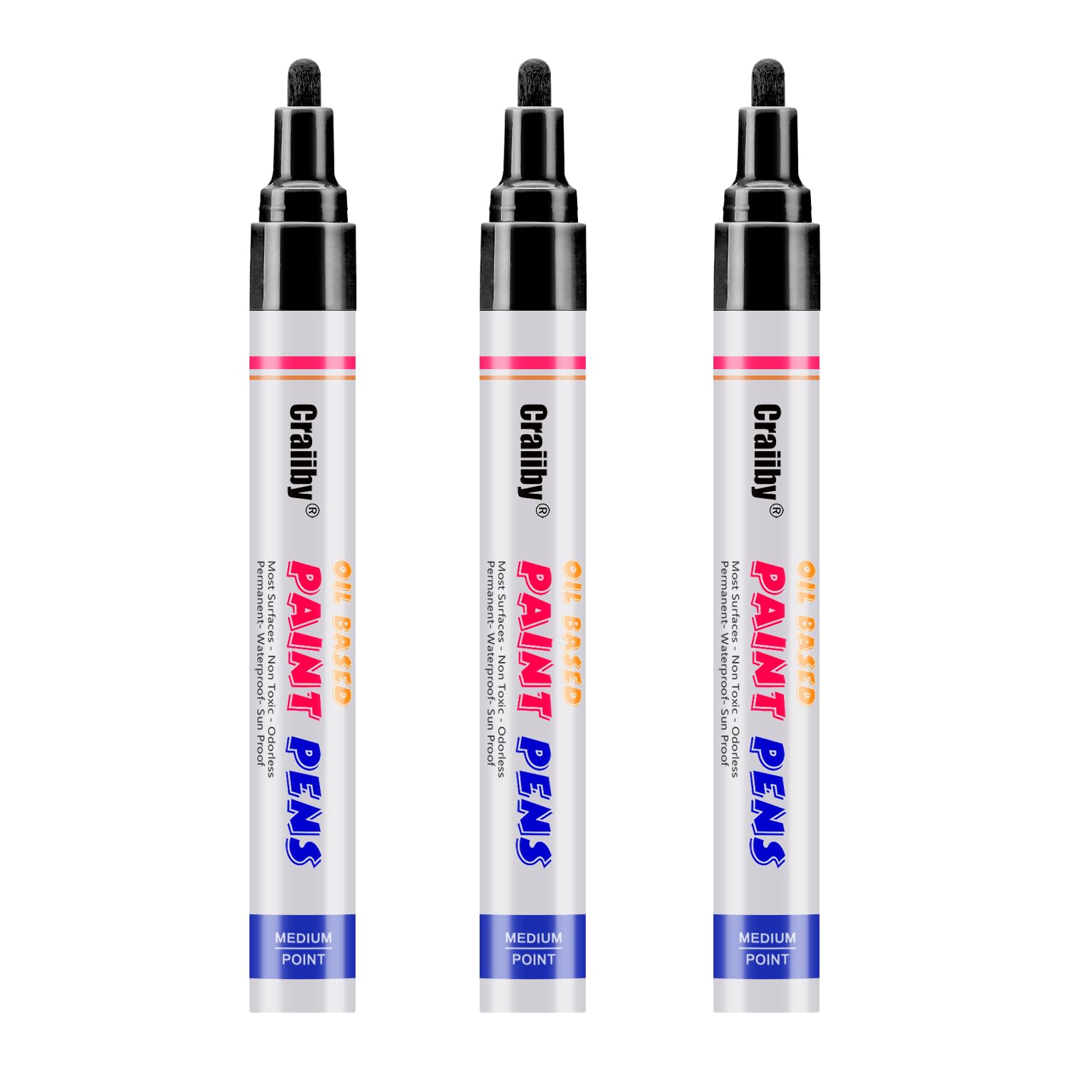 Photo 1 of Craiiby White Paint Markers, 3 Pack