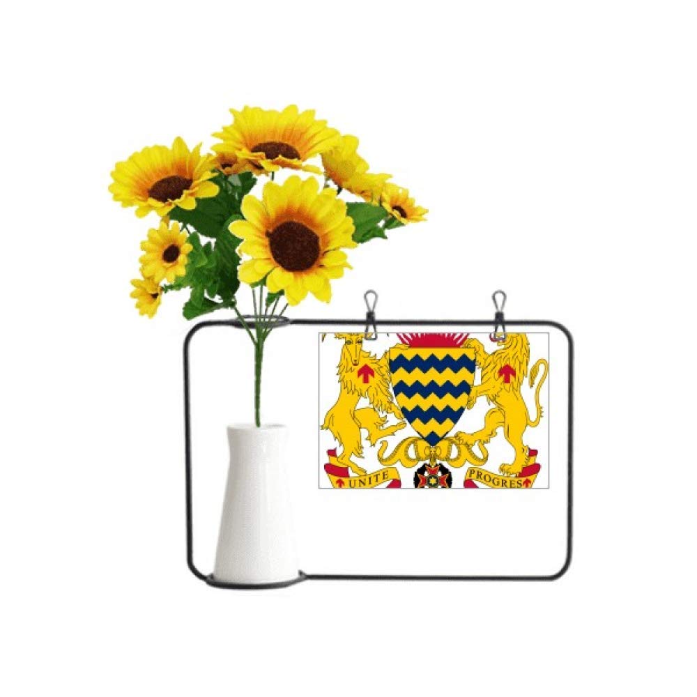 Tournesol artificiel avec carte de bénédiction du Tchad pour un cadeau unique