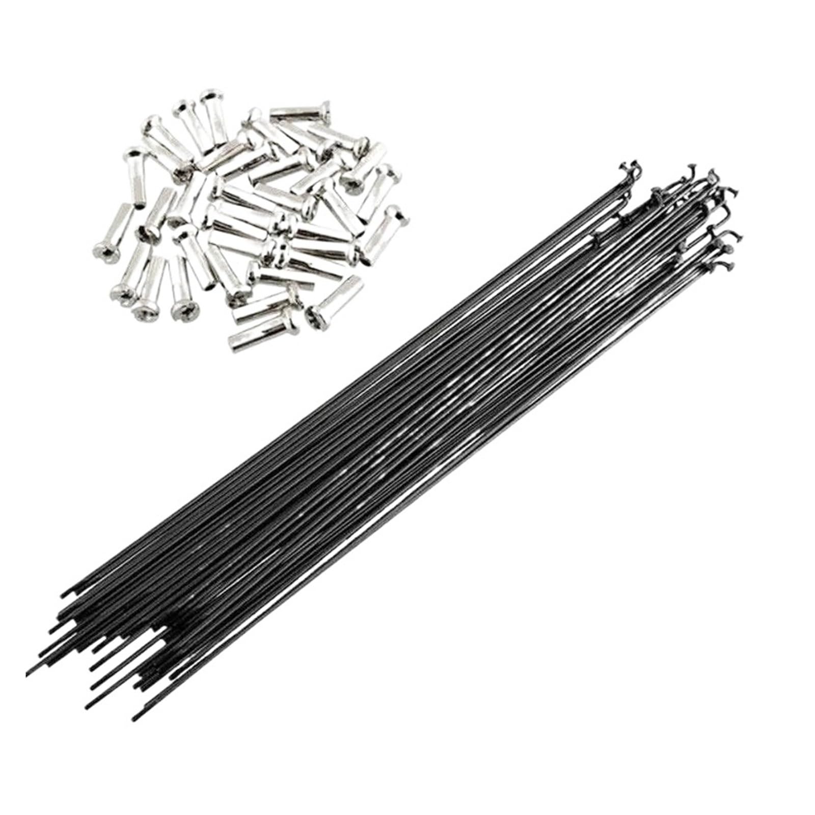 QUARKZMAN 12 pcs 14G J Couder 298mm Rayons avec Écrous pour Moto Vélo Noir