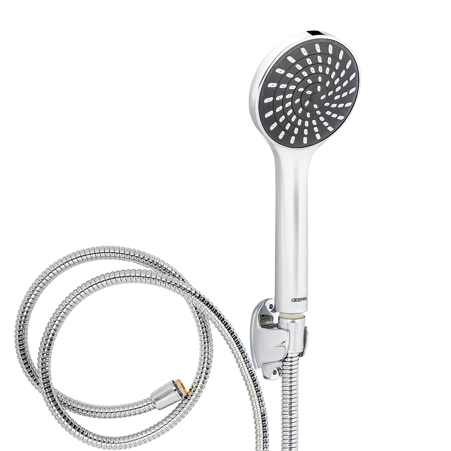 GEEPASHigh Pressure Shower Head | Single Function Hand Shower, Lightweight Design, Easy to Install Sturdy & Durable Shower Handset | Universal Shower Head, Bath Shower Handheld Handset, Chrome Design