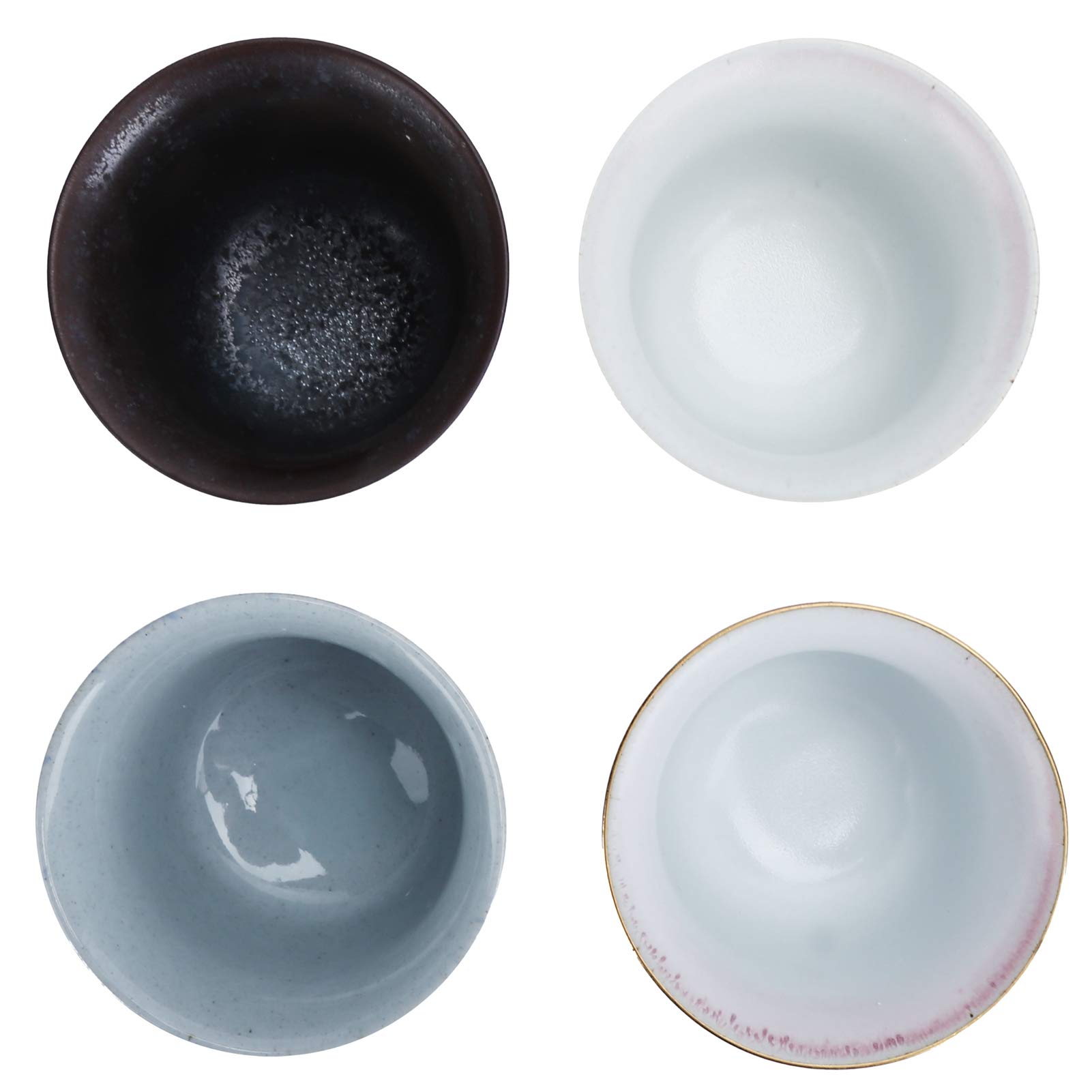 Ensemble de tasses à thé japonaises Kung Fu en céramique 4 pièces