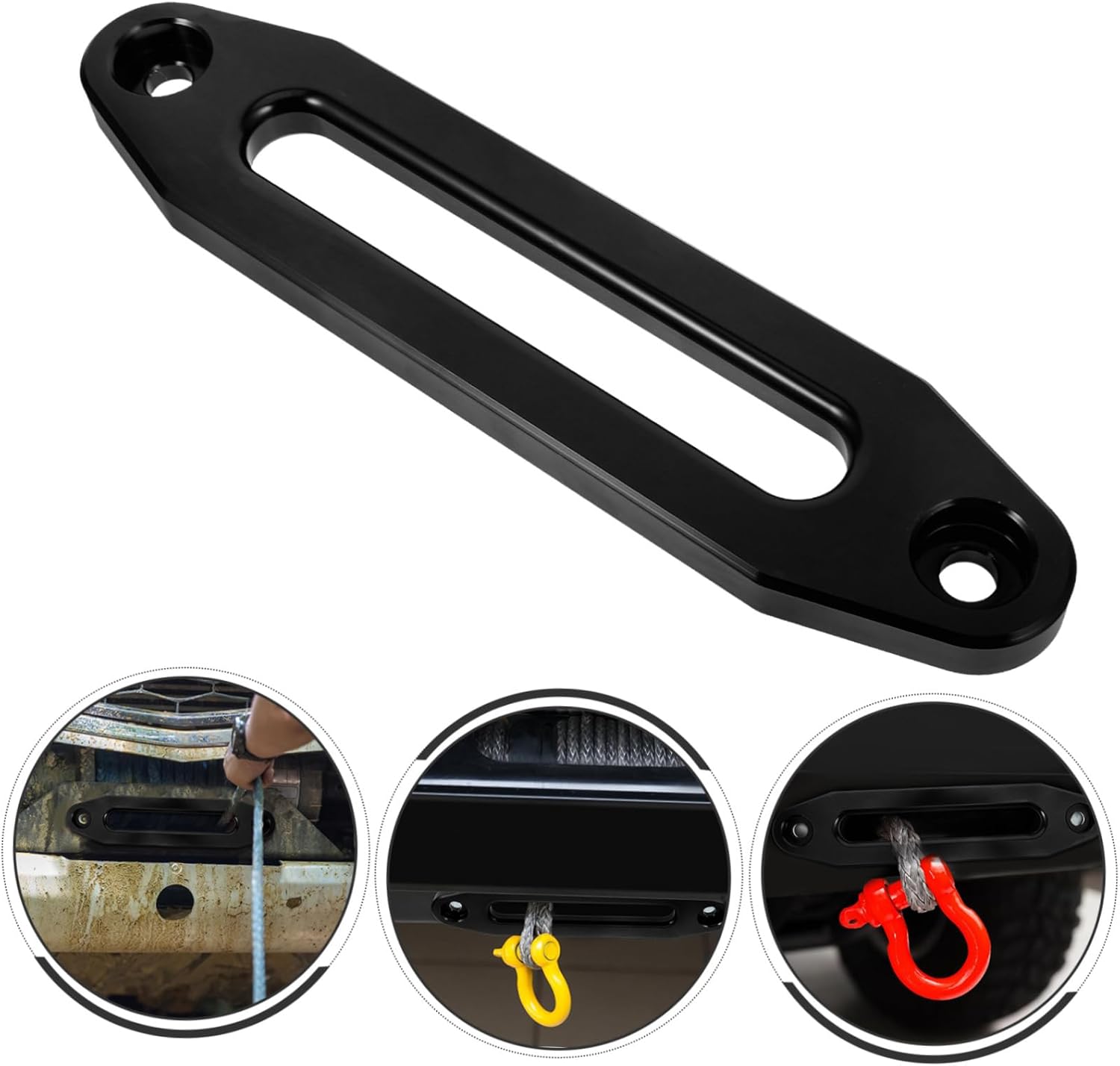 Mikinona Hawse Fairlead for Winch Durable Vehicle Towing Accessory Enhanced Stability Reduces Friction Wear for Offroad Winching Operations