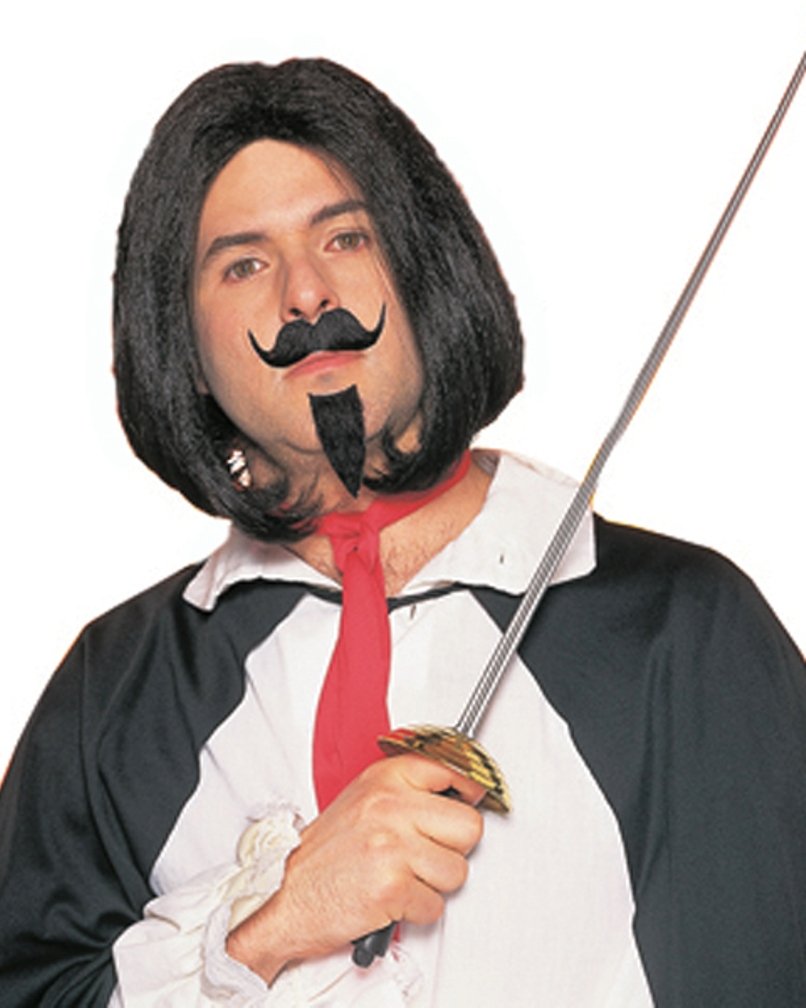 Medieval Knight Pageboy Wig (black) Unisex Adult Halloween