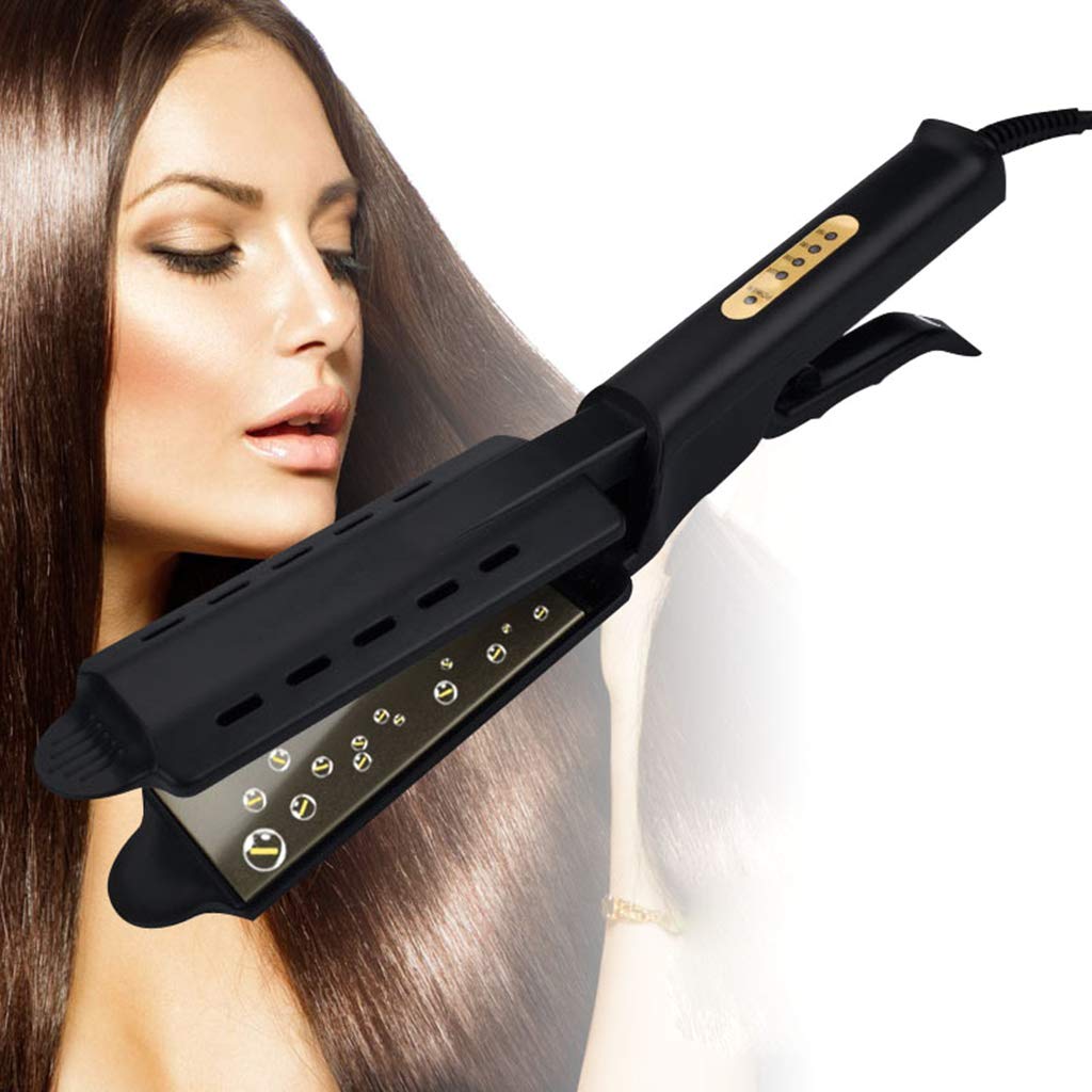Hair Straightener Four-Gear Temperature Adjustment Ceramic Tourmaline Ionic Flat Iron Curling Iron Hair Curler for Women Hair (AU Plug)