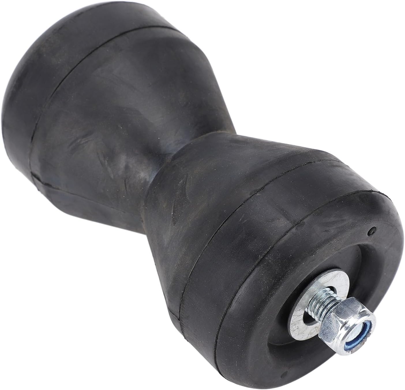 Boat Trailer Roller, Shockproof Rubber Bow Stop Bell Roller, Hull Flat Surfaces, 95mm Black Rubber Bell Stop Roller Enduring Marine Tool for Yacht Boat Trailer