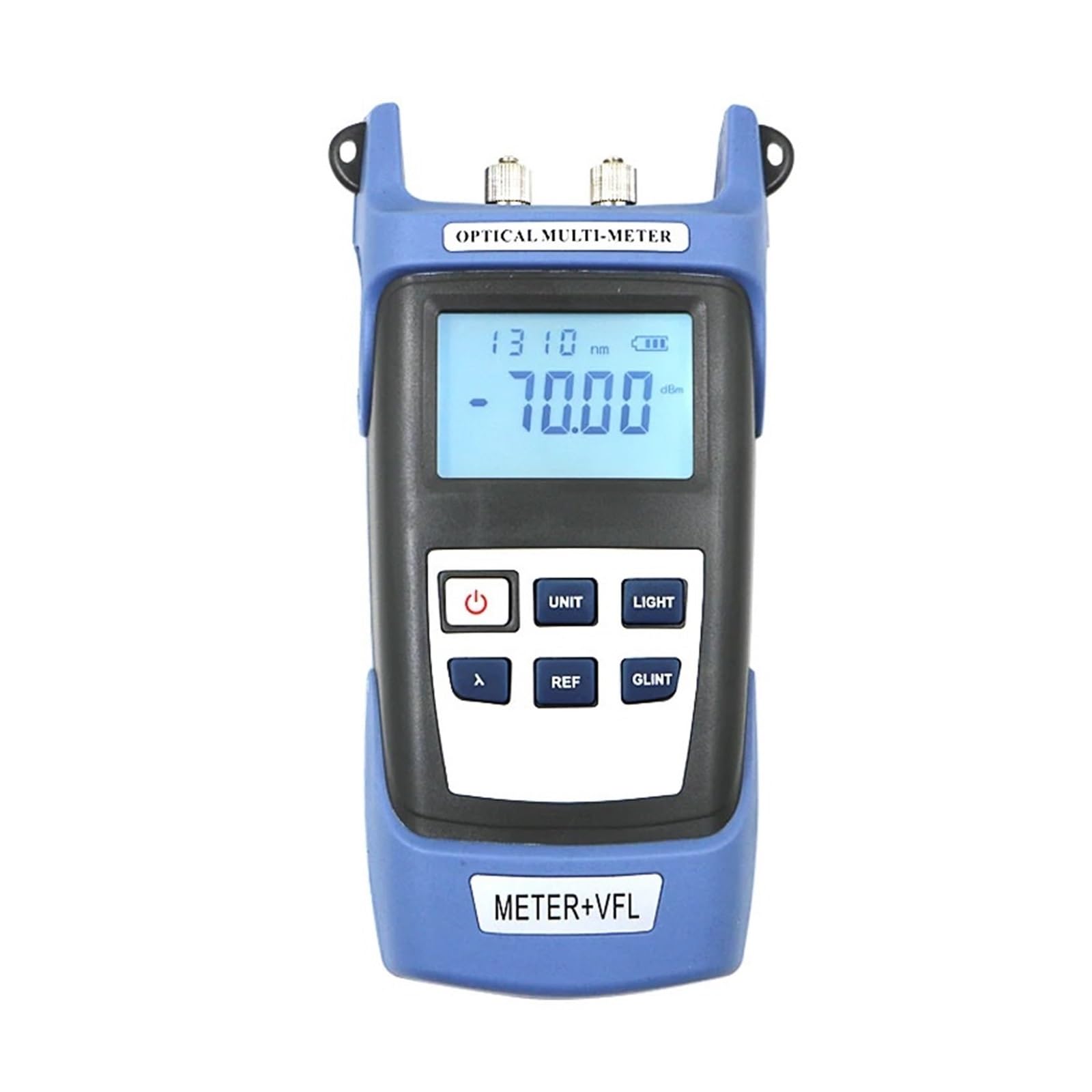 Testeur de Fibre Compteur De Puissance À Fiber Optique Portable-70 ~ + 10dBm, 5/10MW VFL, Localisateur Visuel Défauts, Multimètre(Blue 10MW)