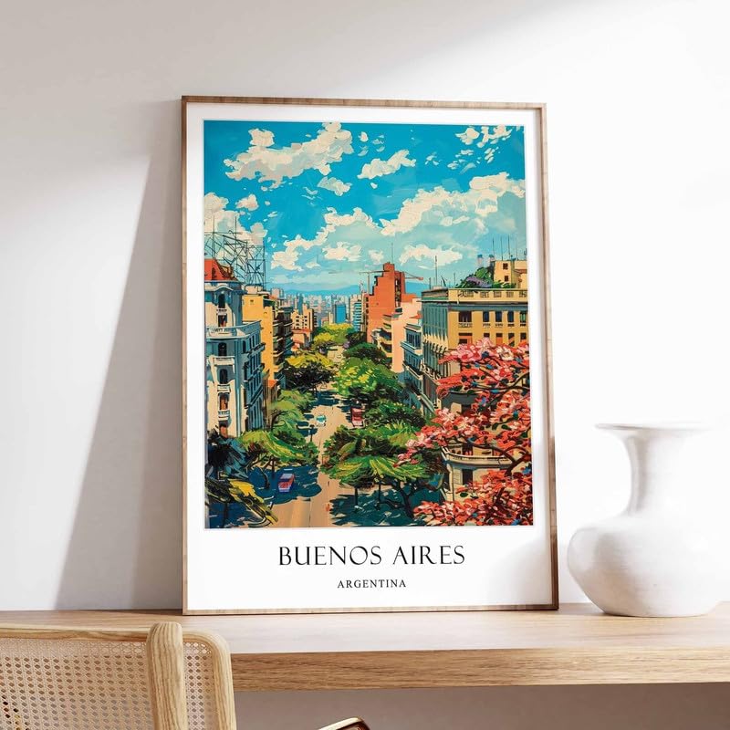1 Buenos Aires Poster Argentina Poster Latin America Poster South America Poster Buenos Aires Pr A3 Poster on Canvas - Wall Art Home Decor Movie Poster Canvas Film Cinema Retro Vintage Cult Classic N