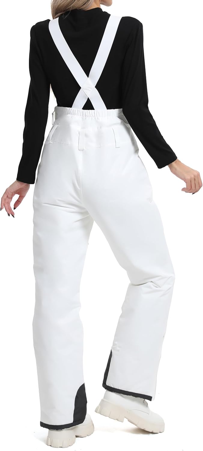 BenBoy Women's Snow Ski Bibs Adjustable Straps Overalls -Waterproof Insulated Pants Winter Outdoor Snowboard