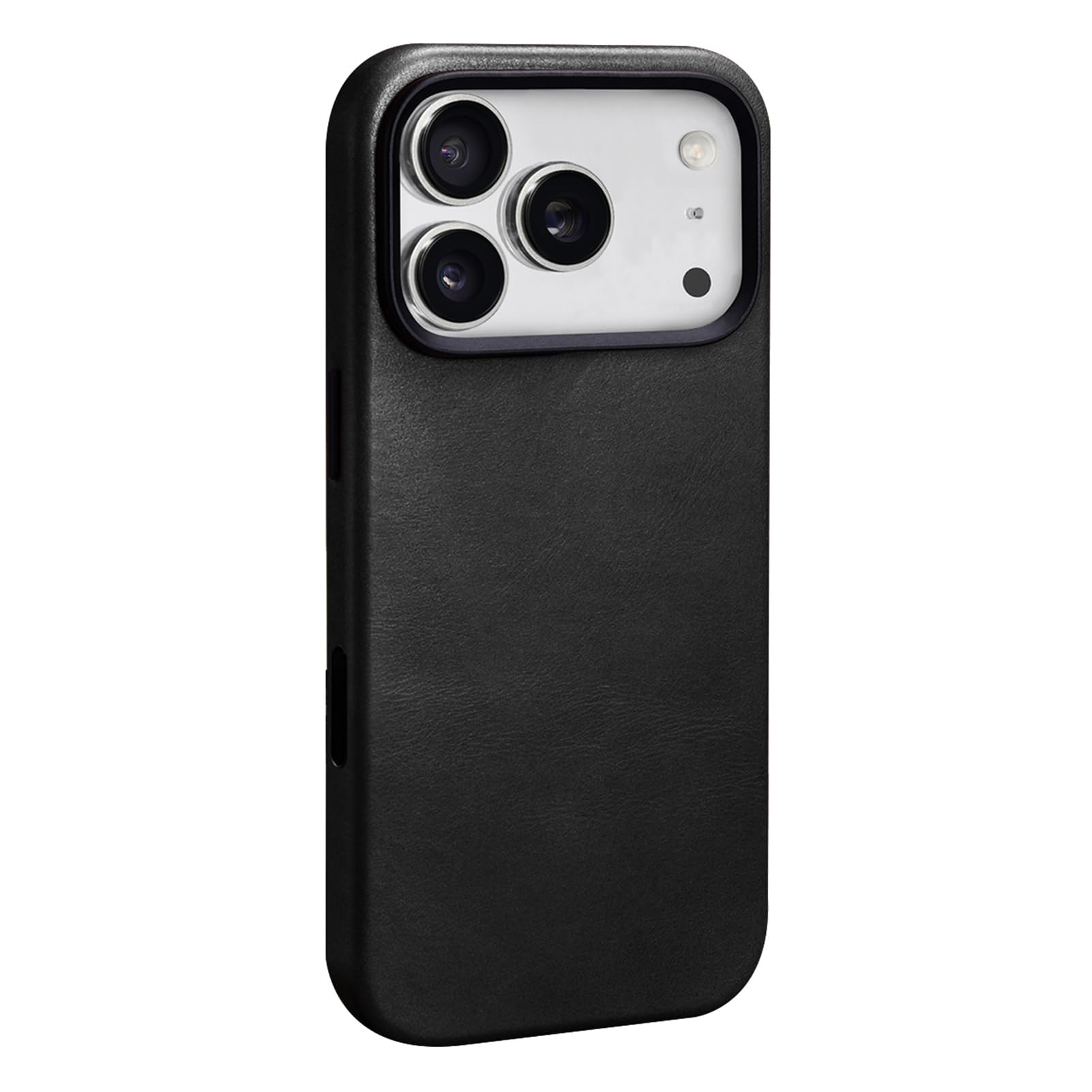 Étui iPhone 17 cuir véritable de luxe noir avec protection antichoc - 8