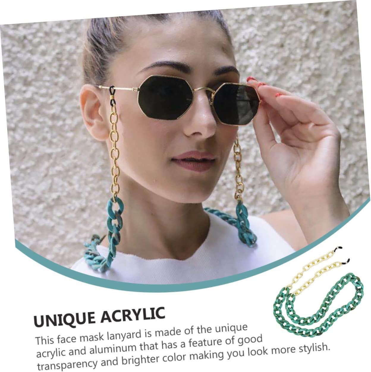 BESPORTBLE Acrylic Eyeglasses Chain Eyeglasses Spectacles Holder Lanyard Eyeglass Hanging Chain Eyewear Retainer