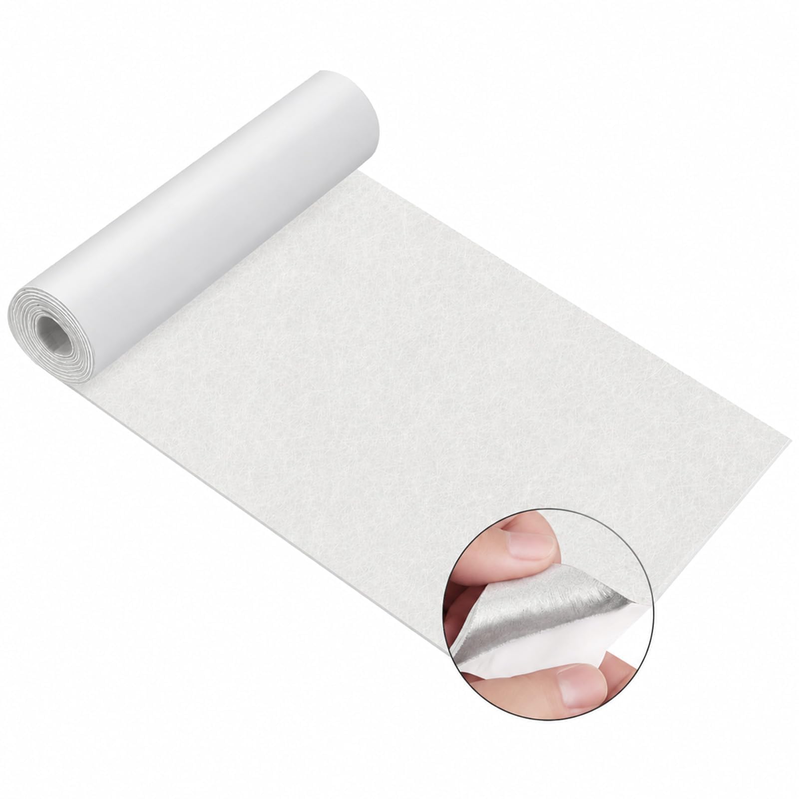 13x66.9 Inch Sticky Back Felt 3 mm Thick White Self Adhesive Felt Fabric