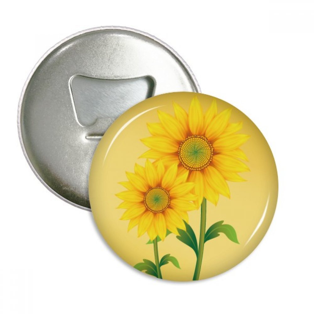 Ouvre-bouteille aimanté frigo avec motif fleur jaune lot de 3