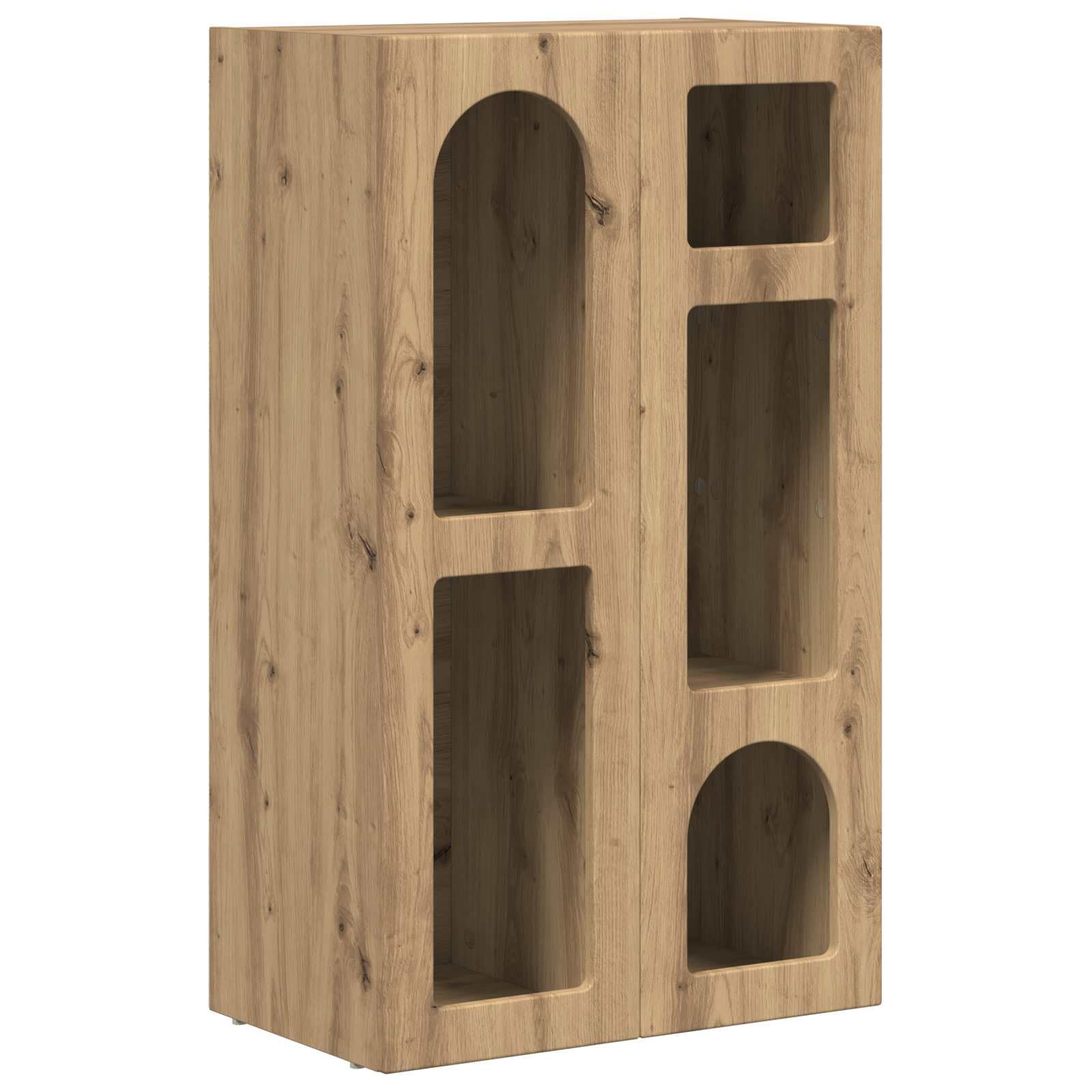 Générique Nowoczesny bufet do przechowywania 100 cm drewno inżynieryjne, meble do salonu z półkami, minimalistyczny prostokątny design