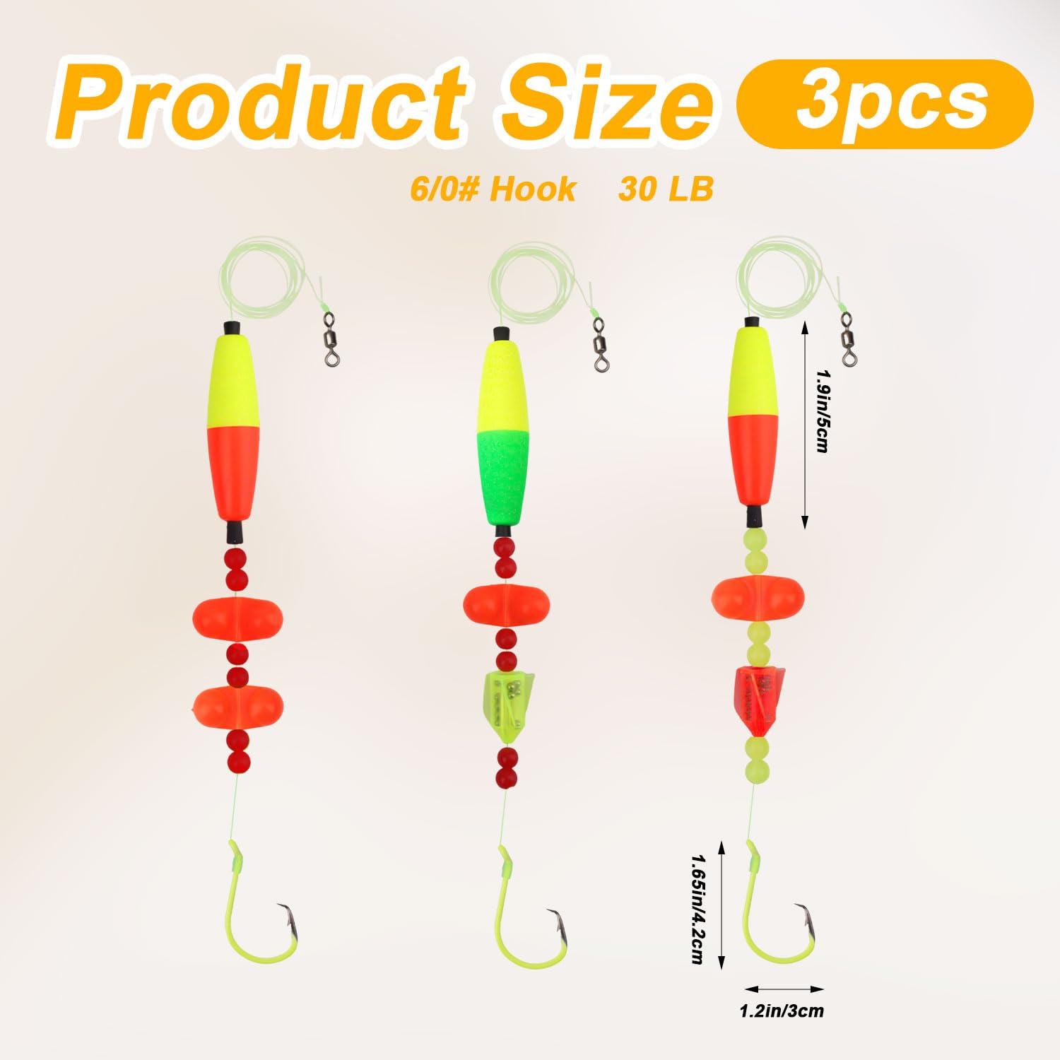 Fishing Rig Skipjack Herring Rig 3pcs Catfish Float Rigs