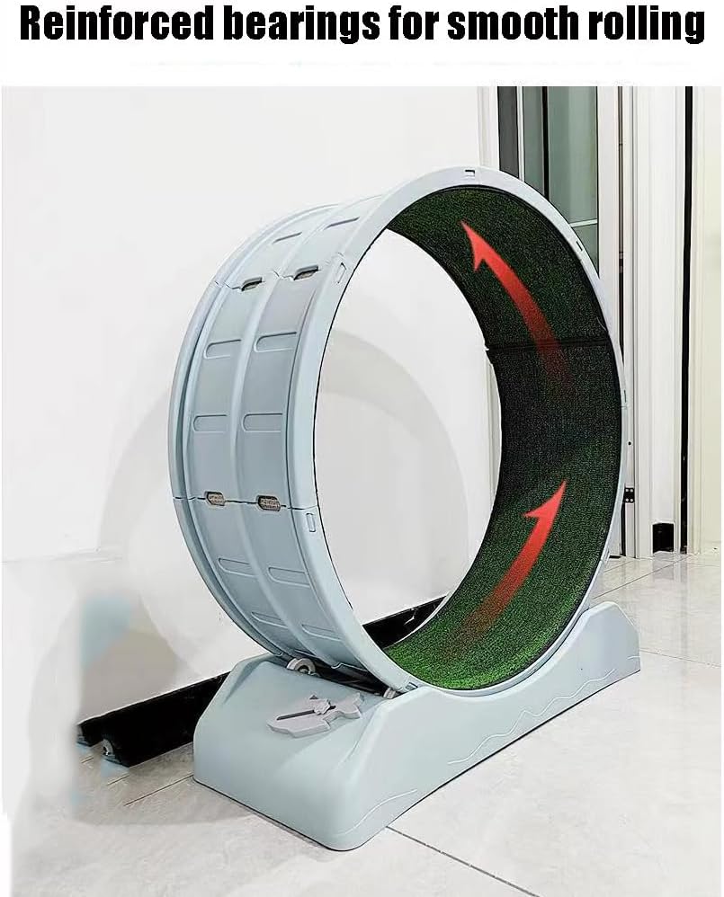 Cat Silent Treadmill,Firm Indoor Cat Walking Wheel with Locking Device,Cat Running Exercise Wheel Toy,Suitable for Most Cats Exercise,Gray