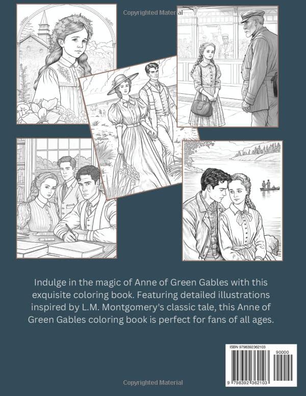 A Coloring Book of L. M. Montgomery's: Anne Of Green Gables, and Anne of Avonlea, Classic Coloring Book - Image 2