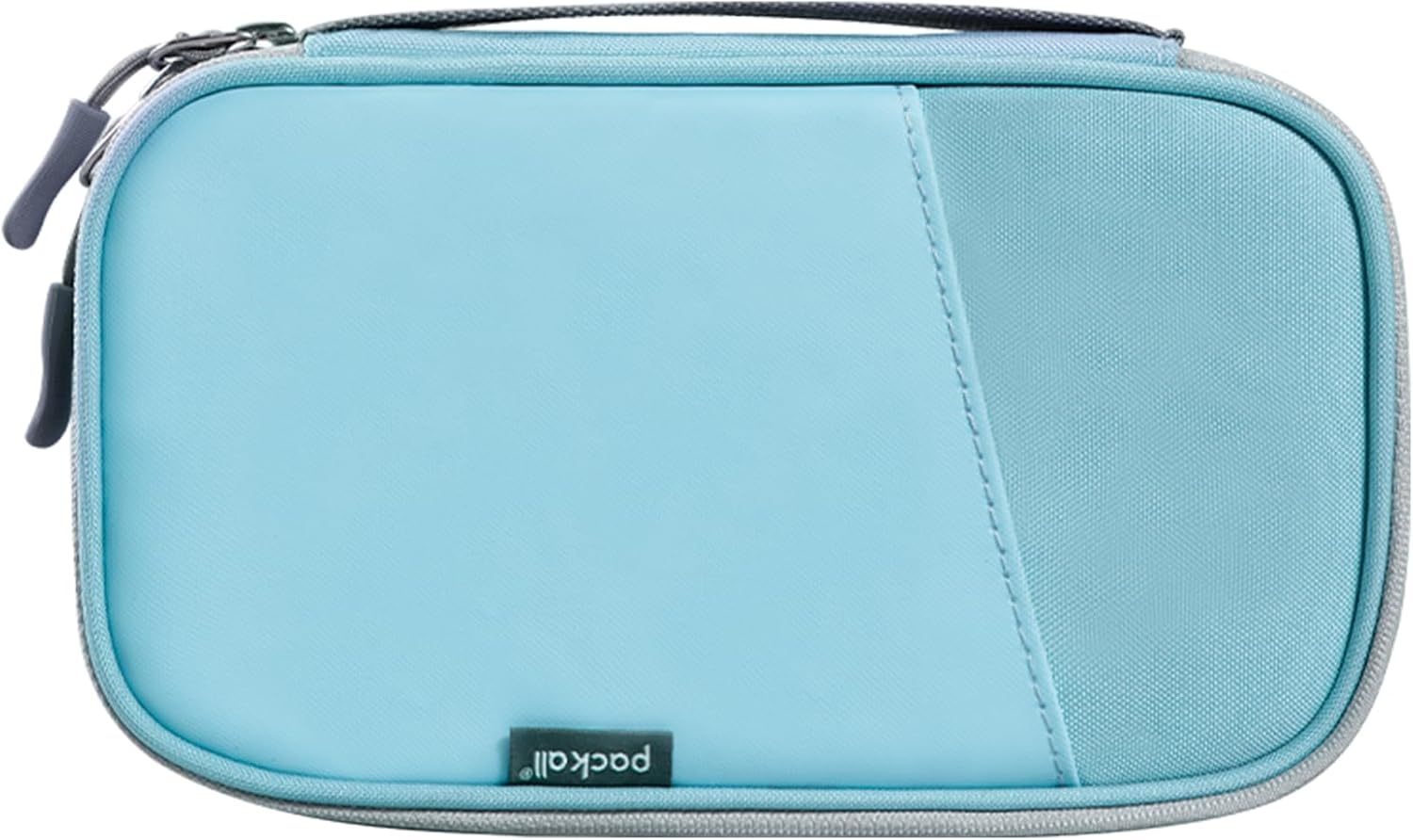 pack all Pencil Pen Case, Portable Pencil Pouch with Zipper, Compact Stationery Bag Makeup Bag, Pencil Bag for Home Office (Blue)