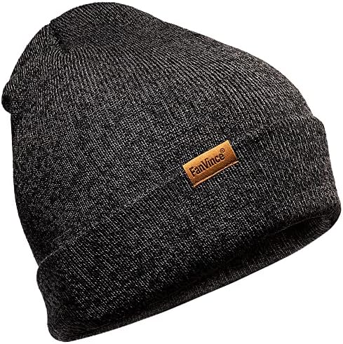 FanVince Beanie Men Women Winter Thermal Hats Cuffed Knit Skull Cap Warm Gifts (Charcoal Gray)
