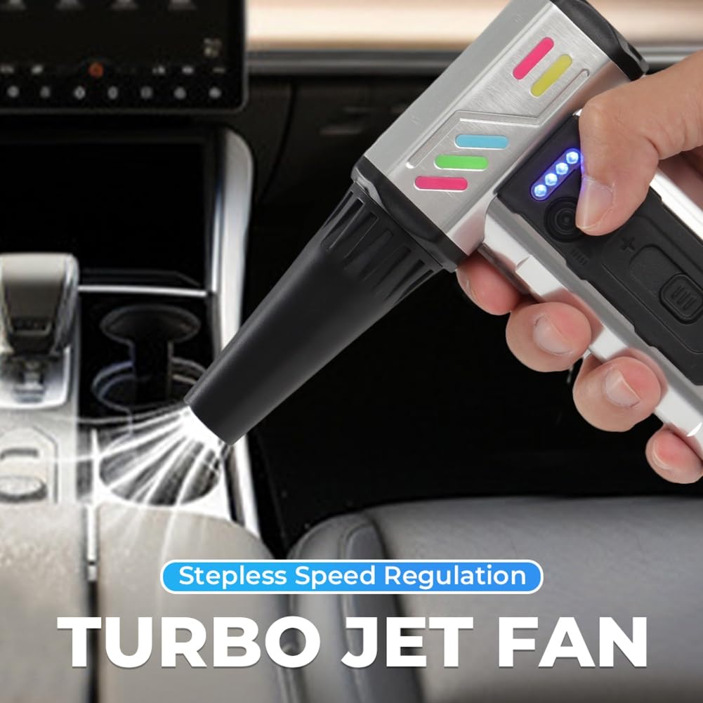Outil de Nettoyage de Souffleur de Poussière 300 000 TR/Min Turbofan Haute Puissance Jet Fan Moteur sans Vitesse Variable Gris